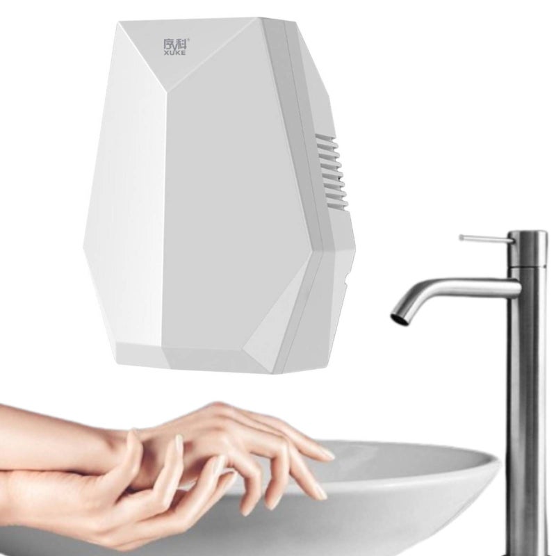 Powerful 1600W Hand Dryer - Wall-Mounted Quiet Automatic Sensor Dryer （9.36''×7.41''×4.09''), No-Drill Installation for Home Kitchen Hotel Bathroom  (White US Specification) - Image 1